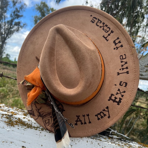 George Strait Burned Hat one of a kind “All My Exes Live in Texas” - Picture 3 of 3